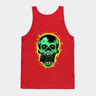 SKULL NADE GREEN ARMY Tank Top